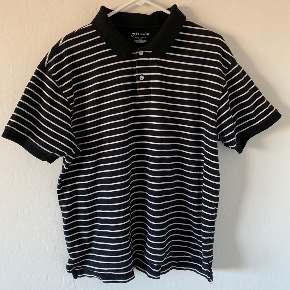St. John’s Bay Striped Interlock Polo